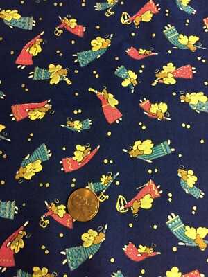 Leslie Beck Cranston Print Works Angel Fabric 1 yard 100% Cotton FREE SHIP  FNTC