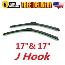 17 17 Quality Bracketless Windshield Wiper Blades J-hook Pair All Season 17 17 Quality Bracketless Windshield Wiper Blades J-hook Pair All Season