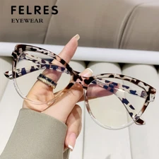 Cat Eye Blue Light Blocking Reading Glasses Women Clear Lens Presbyopic Glasses