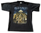 Vintage Iron Maiden Powerslave Graphic Band T-Shirt Double Sided Black Large