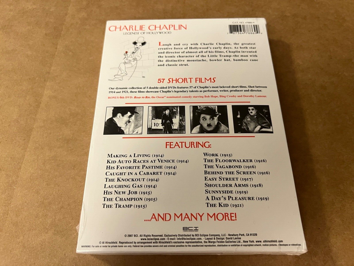 BRAND NEW SEALED) CHARLIE CHAPLIN LEGENDS OF HOLLYWOOD DVD SET