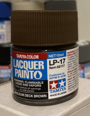 Tamiya LP-17 Linoleum Deck Brown Lacquer Paint (10ml) [TAM82117]