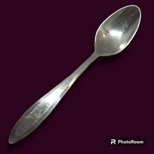 Oneida Silver Patrician Straight Handled Baby Spoon-1914-Silverplate-Monogram A