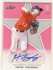HUNTER TEPLANSZKY 2020 Leaf Perfect Game PG Blank Back AUTO /1 TCU 1/1