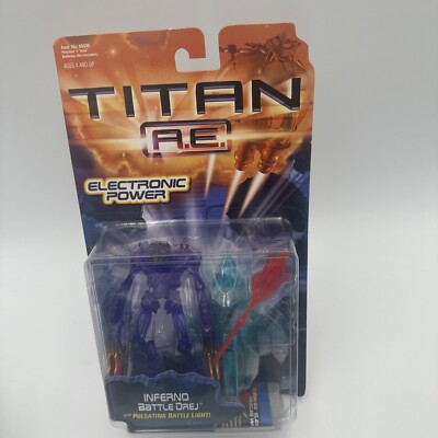 Titan A.E Inferno Battle Drej  Pulsating Battle Light Action Figure