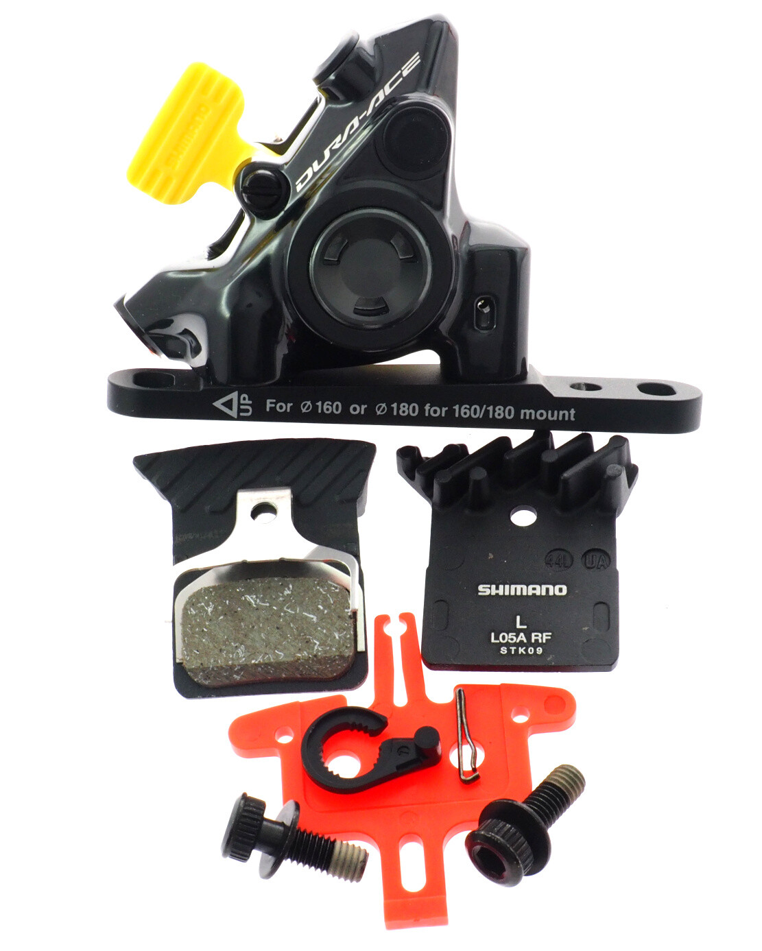Shimano BR-R9270 Hydraulic Disc Brake FRONT Flat Mount Caliper w/ L05A Fin Pad