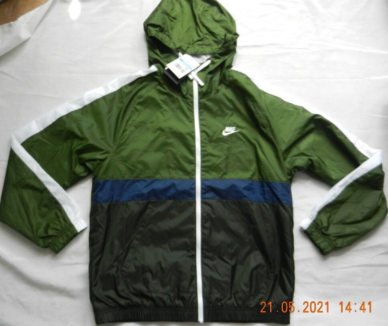 Nike Hoxton Mens Tracksuit Jacket Khaki/Green/Navy/White Size MEDIUM- RRP  £74.99 | eBay