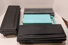2 Alpha Fellowes Cassette Tape Storage Case Box Model 83200  2 Other Cases