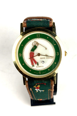 David Jordan Men's Watch Mystery Dial Golf Cecil Corp Watch - New Battery - Runs