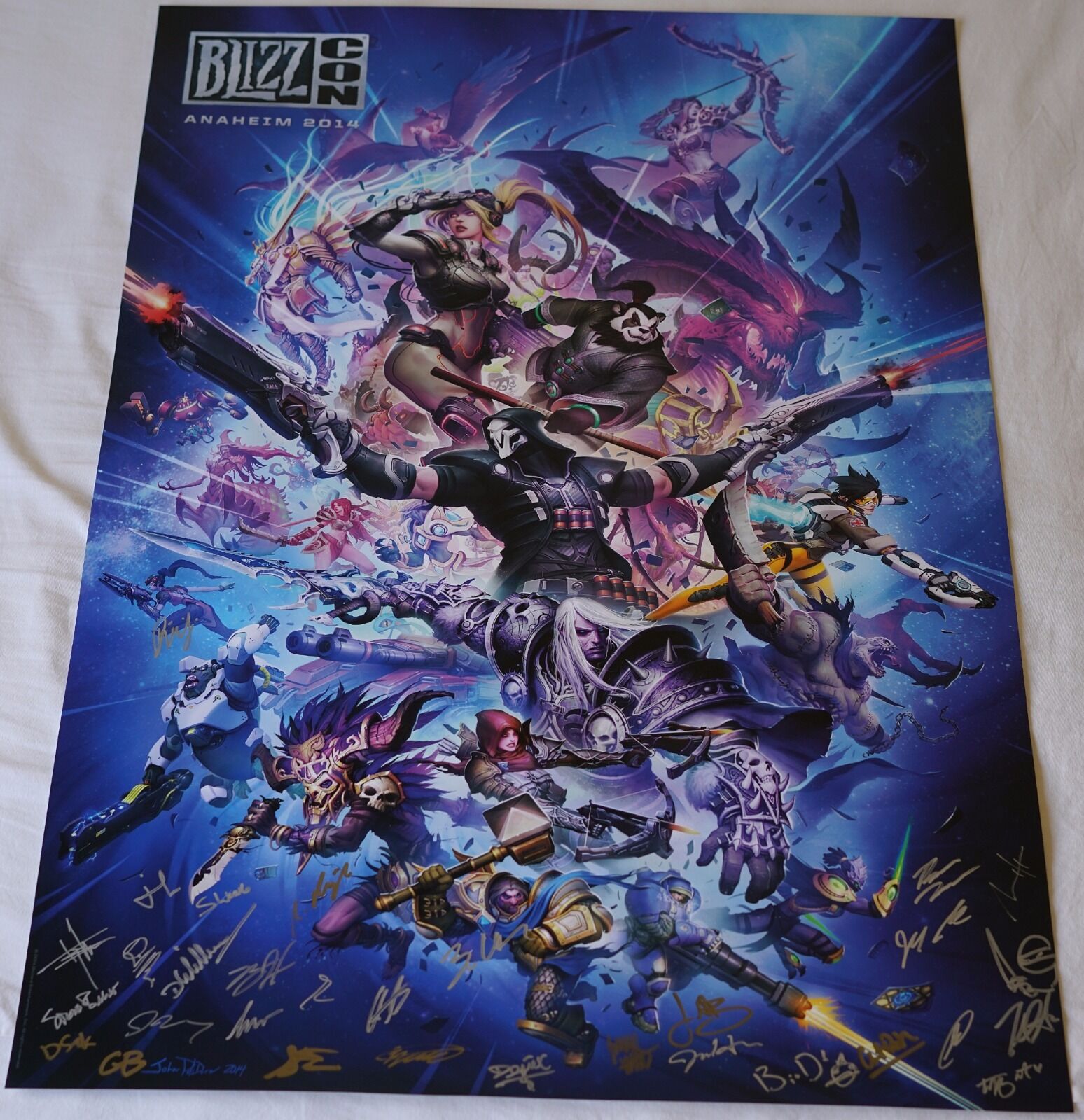 Blizzcon 2014 Exclusive Wholesale Key Art Poster Limited price Signed