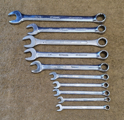 KTI Combination Wrench Set - 5/16 Inch Professional Tool Set