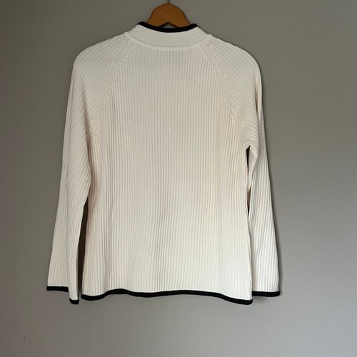 Vintage Colette Mordo for Sadimara Ribbed Merino Wool Blend Sweater Size Medium - Picture 2 of 3