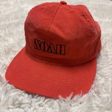 Noah NYC Corduroy Hat Red Cap Snapback Adjustable One Size