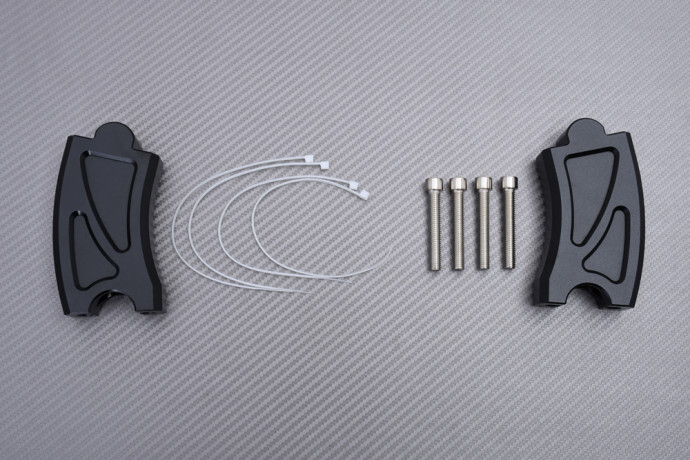 Elevateurs de manillar aluminium noir 90 mm pour le custom Honda Rebel CMX 500