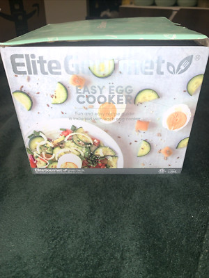 New Easy Egg Cooker Elite Gourmet Automatic W/Manual - 7 Eggs; Pistachio