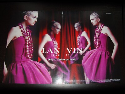 vintage LANVIN 2-Page PRINT AD Spring 2005 LILY DONALDSON Paolo Roversi