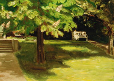 Kunstkarte Max Liebermann ''Gartenbank unter dem Kastanienbaum''