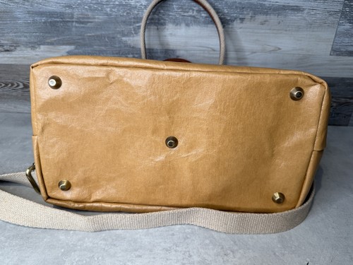 UASHMAMA ROMA SMALL WEEKENDER DAY BAG GEBRAUCHT PAPIERTÜTE CAMEL MADE IN ITALY - Bild 5 von 9