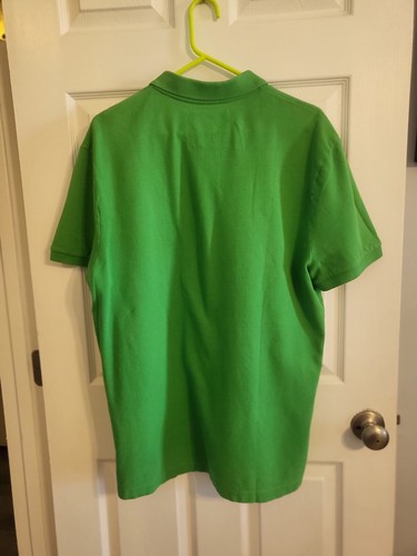 Express Herren Kelly grün Kurzarm Freizeit Poloshirt Größe XL Y2K Preppy Logo - Bild 4 von 7