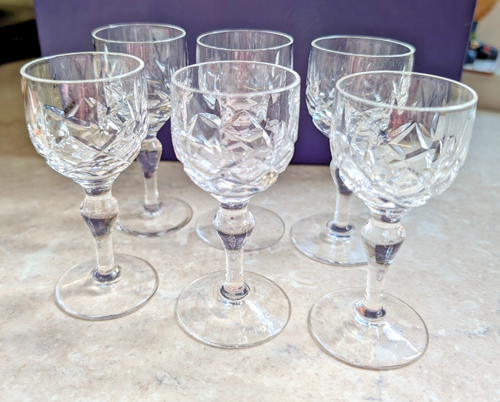 Glas Handgeschliffen Bleikristall Gläser 6er Set Sherry Likör