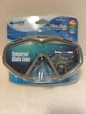 Wave Sports Vision Diving Snorkeling Mask Big Eye Regular Fit Tempered Glass NEW
