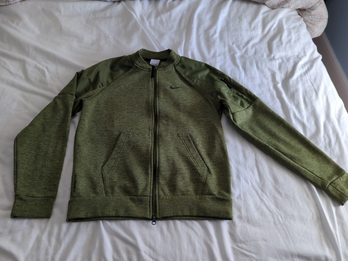 Nike Therma Fit Mens Small Fall Fleece Bomber Jacket Full Zip