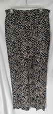 VTG Bedford Fair Womens Floral Pants Sz XL - Daisy Black Flowers