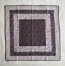 Killer Vintage 70's Large Square Scarf Abstract Brutalist Pattern