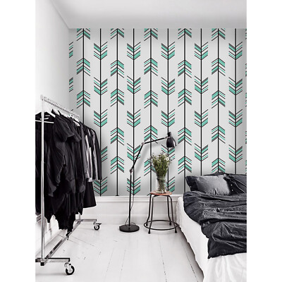 Arrow illustration Removable wallpaper black and white wall mural peel and stick