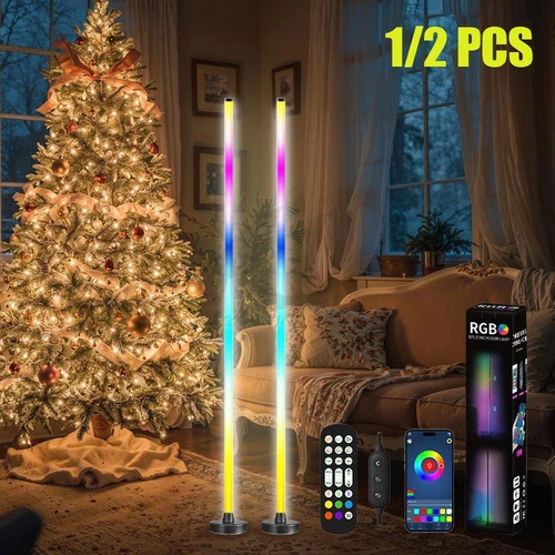 47" Smart LED Floor Lamp RGB Remote & APP Control Music Sync Corner Lighting