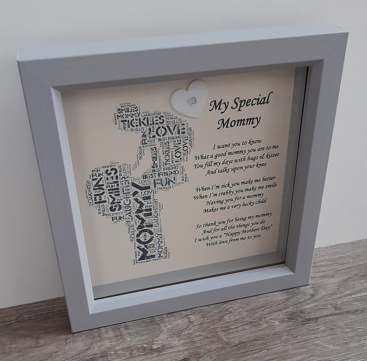 Mommy Son Wordart Mothers Day Gift Box Frame Brand New UK - Main Image