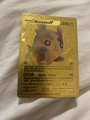 Pokemon Card - Morpeko V - 079/202 - HP170 - Gold Foil Fan Art