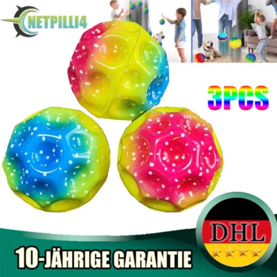 MARKENLOS 3 Stück Moon Ball Boulder Balls Jumpball Extreme High Bouncing Ball für Kinder