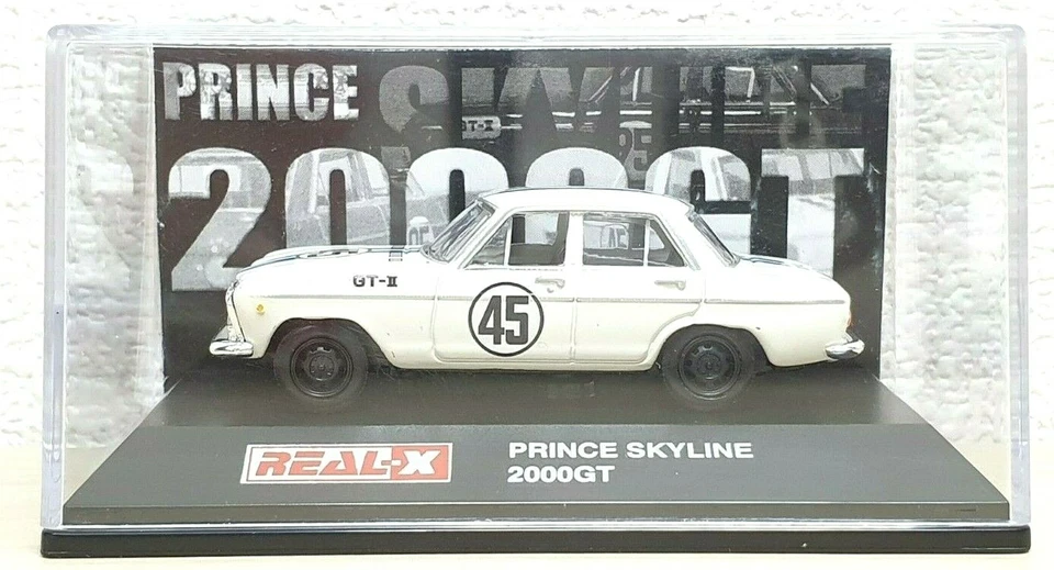 Modelo de coche fundido a presión 1/72 Real-X Nissan Prince Skyline 2000GT #45 RACING SCCN  Foto 2 de 4