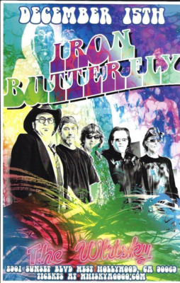 T-shirt Concert Retro Iron Butterfly - Taille S à 3XL - Noir - Neuf Avec Étiquettes - Fabriqué USA