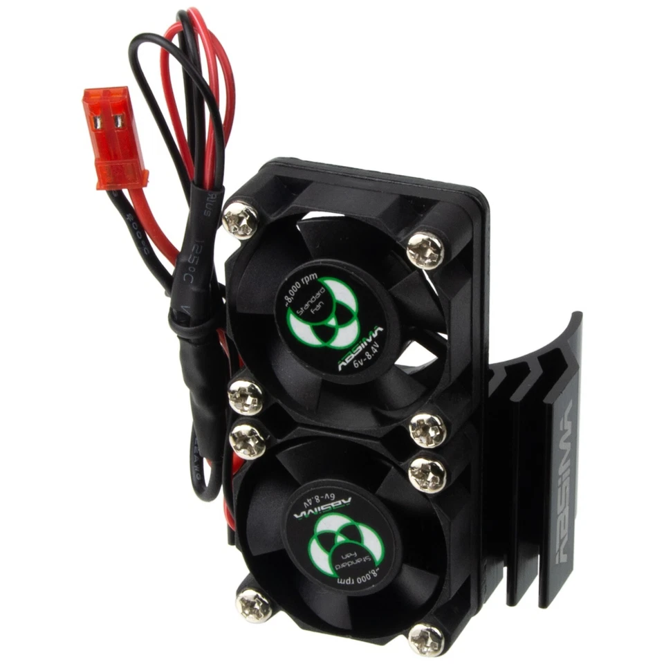 540/550 Motor Heatsink Twin Cooling Fan For 1/10 Traxxas Slash HPI RC Car Parts - Image 4 of 4