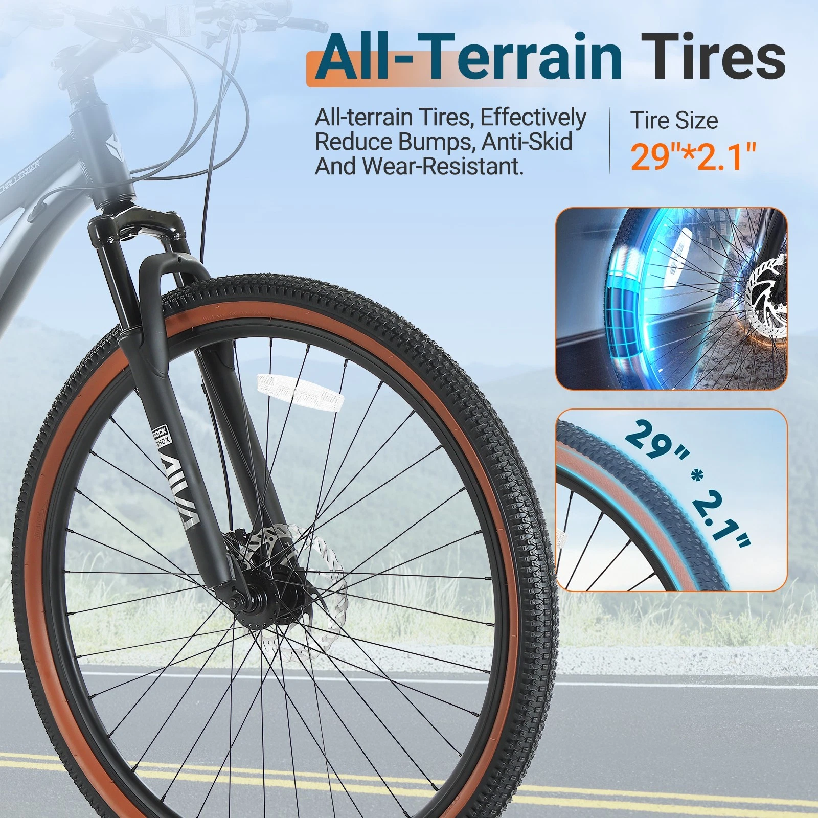 AIVA 29" Large Frame Mountain Bike 21 speed disc brakes Idea for Daily Travel - Picture 7 of 17