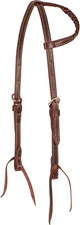 Martin Saddlery Latigo Single Ear Headstall with Blood Knots - Premium Horse