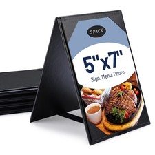 WeChef 5 Pack Table Tent Menu Holders 5"x7" A Frame Double Sided Restaurant Cafe