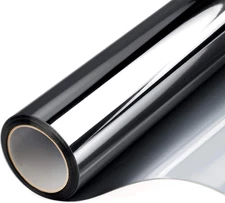 FILMGOO One-Way Privacy Window Film Black Silver 17.5x94.5in Anti-UV”