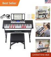 Keyboard Piano, 61 Key Electric Piano Keyboard with Light-Up Keys 255 Tones...