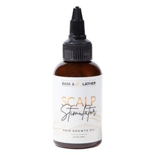 Bask  Lather Scalp Stimulator Hair Growth Oil, Cold Pressed Mint and Rosemary