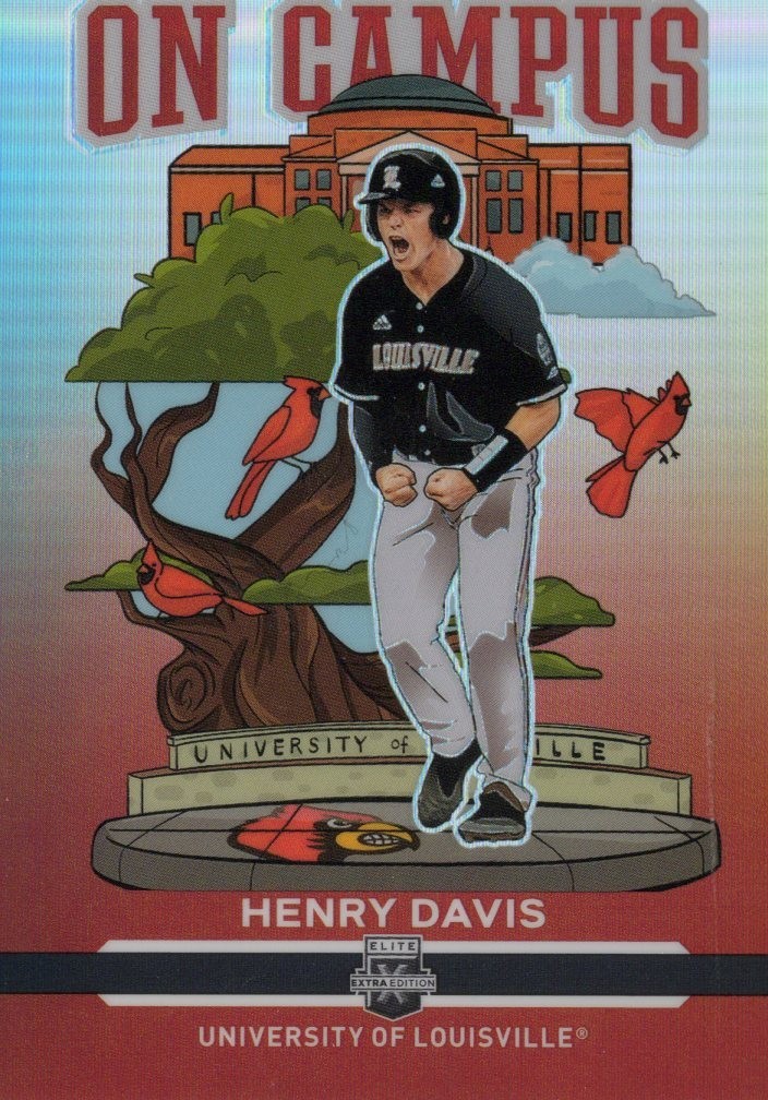 2022 Panini Elite Extra Edition Henry Davis On Campus Prizm SSP OC-16 Louisville