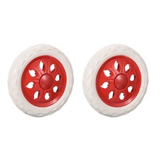 Shopping Cart Wheels Trolley Caster 6.5 Inch Diameter Red 2pcs