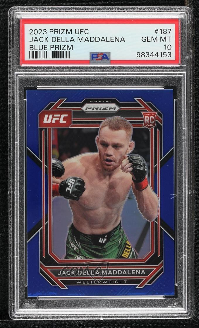 2023 Prizm UFC Blue /175 Jack Della Maddalena #187 PSA 10 GEM MT Rookie RC 0cf3