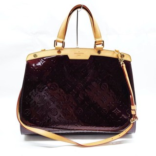 Louis Vuitton Hand Bag Purple Vernis Leather Monogram Satchel Shoulder B 1079228