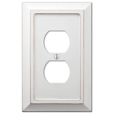Savannah Distressed White Switchplate Cover Toggle/Outlet/Rocker Wooden 