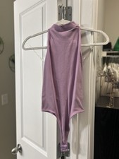 WOMENS HALTER BACKLESS TURTLENECK BODYSUIT ONE PIECE SIZE MEDIUM