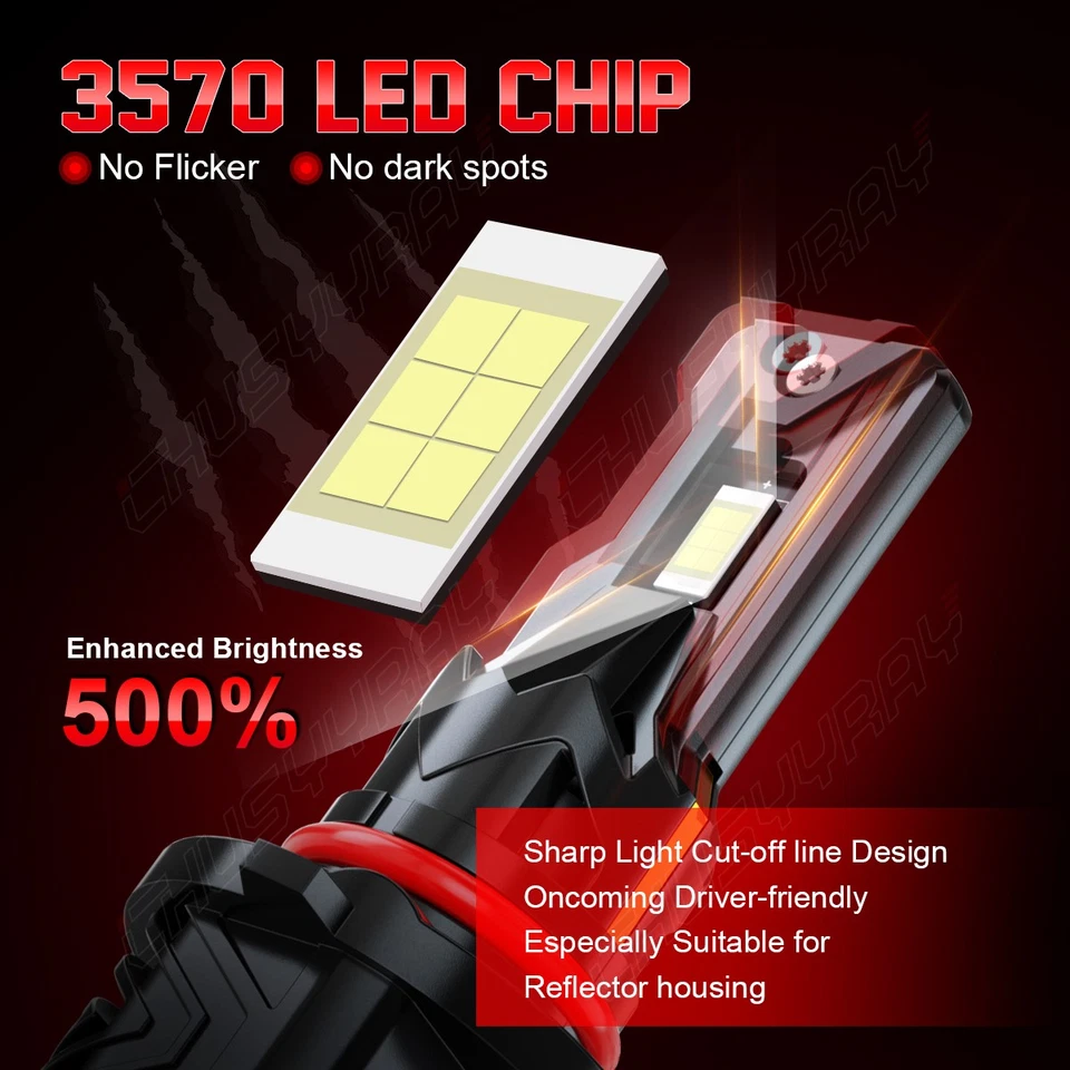 Kit de 2 bombillas LED 9005 6000K blanco para Chrysler 300 2016-2019 Foto 2 de 4