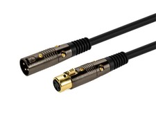 XLR Male to XLR Female Cable Microphone  Interconnect - 3 Feet  16AWG